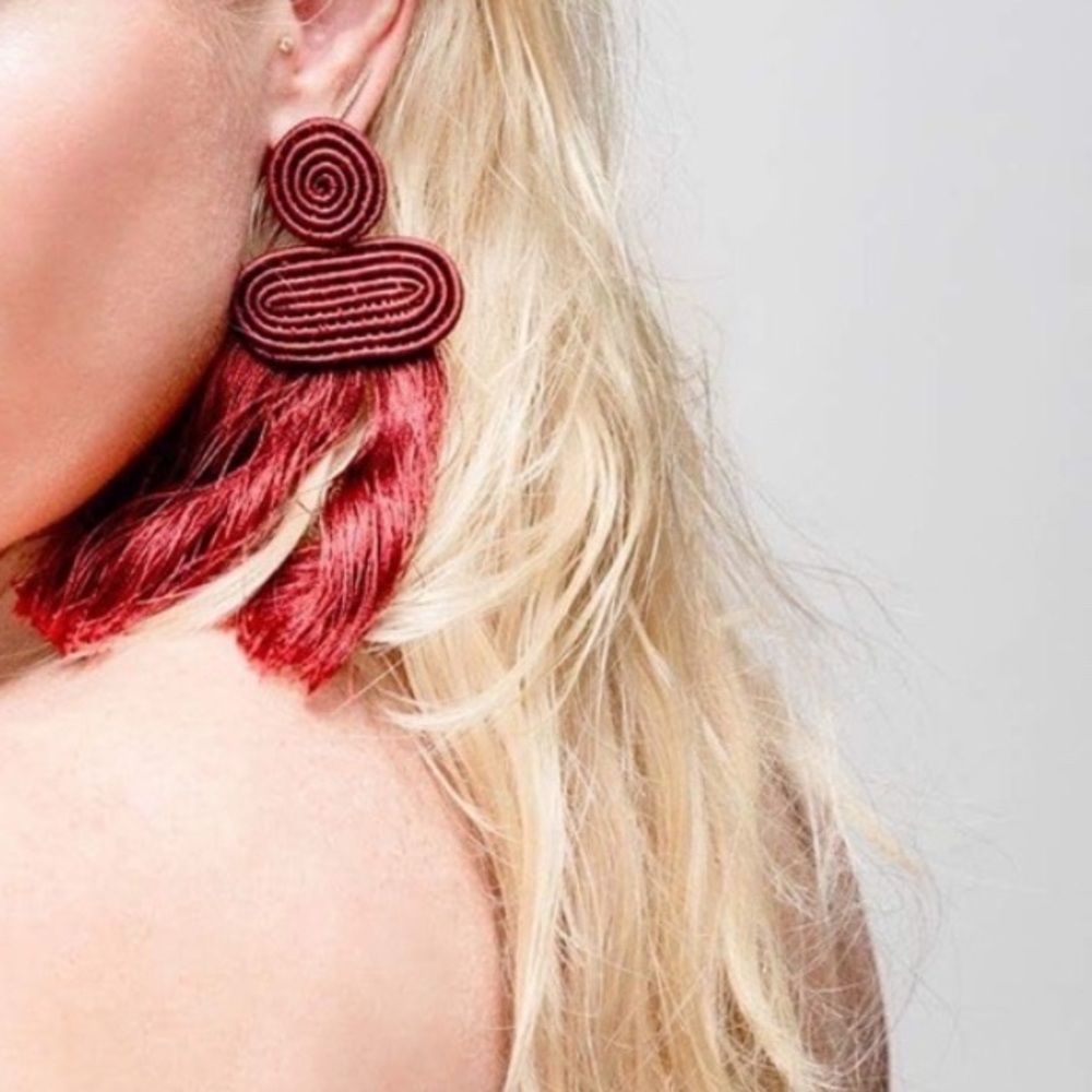 Handmade earrings from Rwanda - green. - Picture 5 of 5